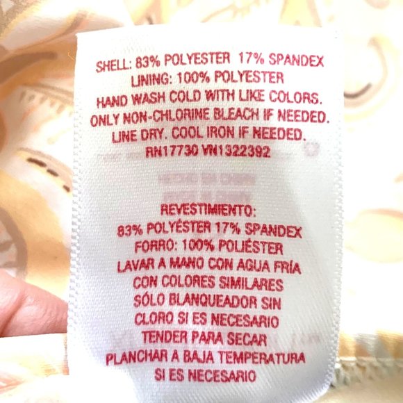 Xhilaration Juniors Cheeky Bottom Cream Yellow Paisley Print Bikini Swim Size M - Picture 6 of 9